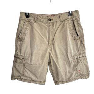 Eastern Mountain Sports Mens Cargo Shorts Khaki Size 34 Hiking Fishing Camping